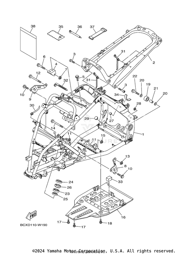 Yamaha parts diagram for 90109-06172-00 - Ref #18