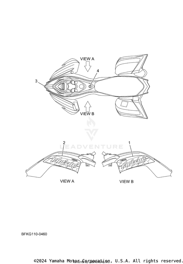 Yamaha parts diagram for BAS-F1578-00-00 - Ref #4