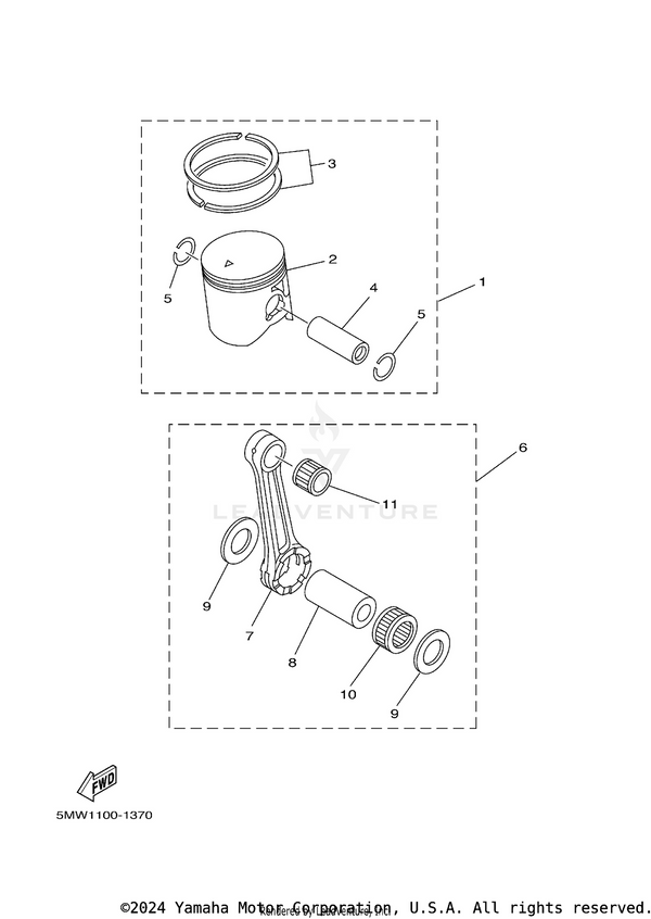 Yamaha parts diagram for 1P8-11630-00-00 - Ref #1
