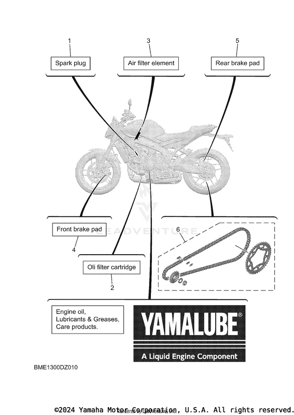 Yamaha parts diagram for 94701-00446-00 - Ref #1