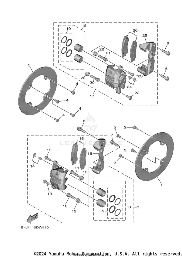 Yamaha parts diagram for 2HC-25805-00-00 - Ref #16