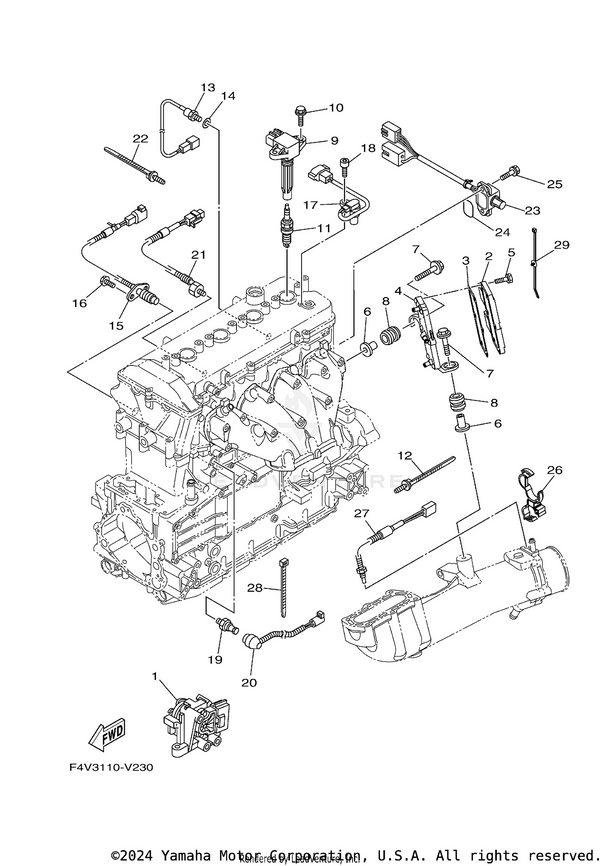 Yamaha parts diagram for 90105-06903-00 - Ref #10