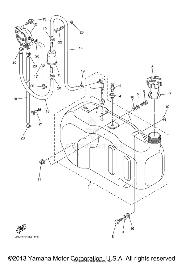 Yamaha parts diagram for J24-24620-01-00 - Ref #6