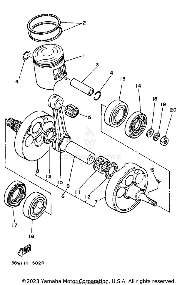 Yamaha parts diagram for 93450-19052-00 - Ref #4