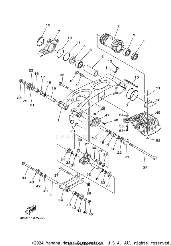 Yamaha parts diagram for 18P-22151-10-00 - Ref #47
