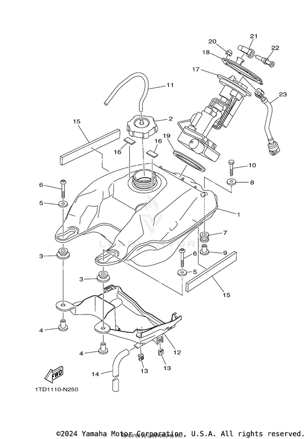 Yamaha parts diagram for 5KM-24610-00-00 - Ref #2