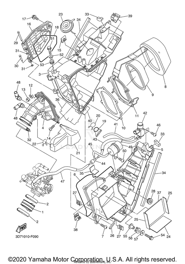 Yamaha parts diagram for 1LN-14451-01-00 - Ref #8