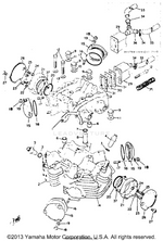 Yamaha parts diagram for 256-11167-02-00 - Ref #36