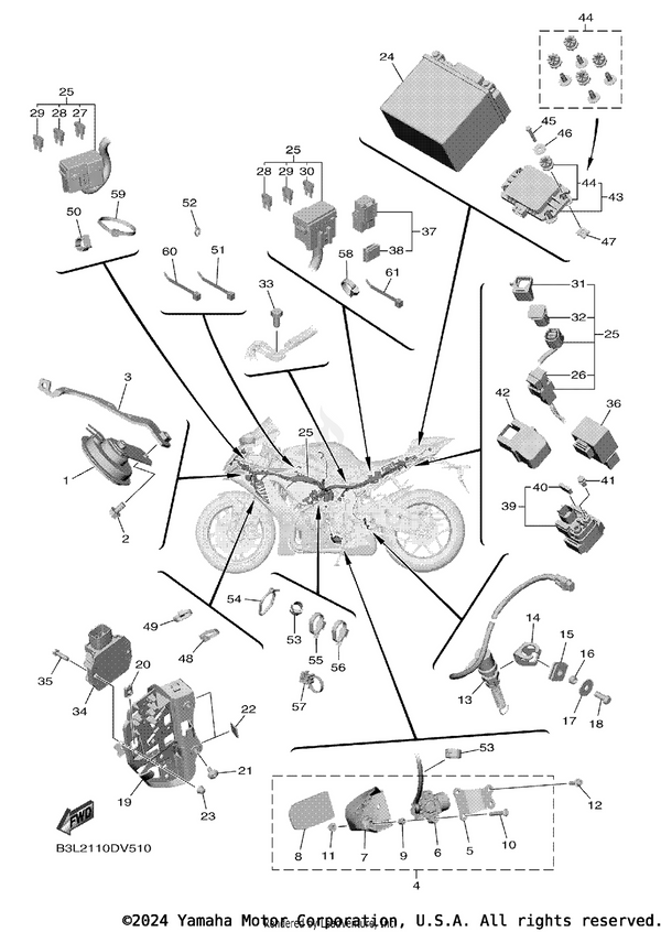 Yamaha parts diagram for 5TJ-82100-01-00 - Ref #24