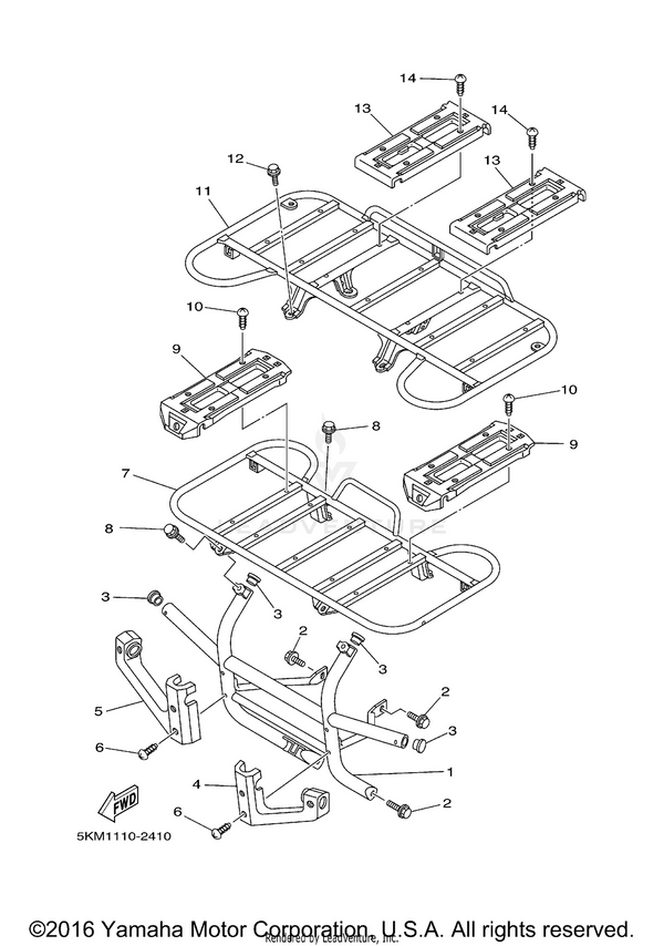 Yamaha parts diagram for 97707-50016-00 - Ref #10