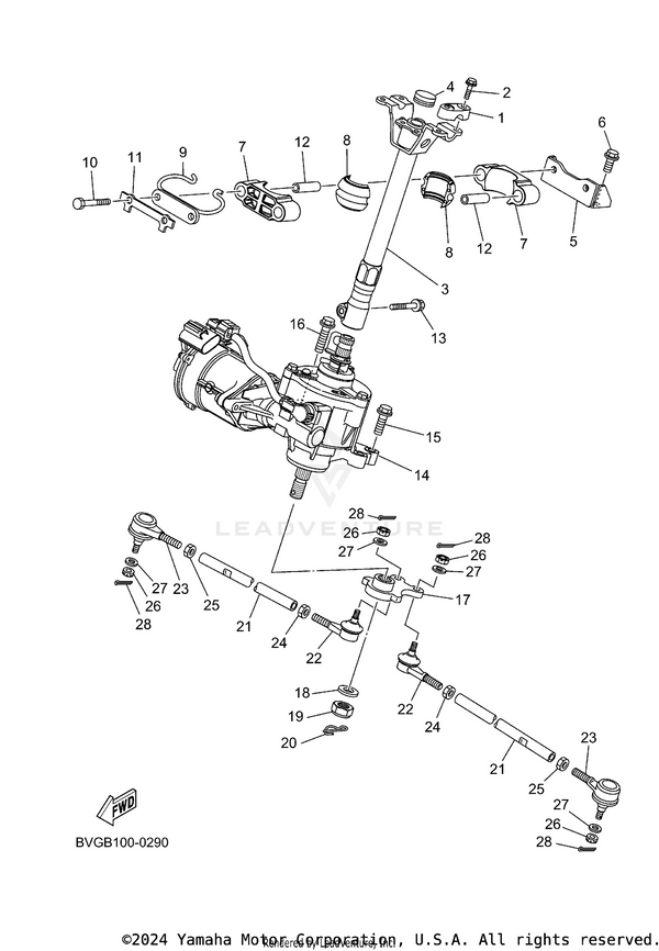 Yamaha parts diagram for 90171-10001-00 - Ref #26