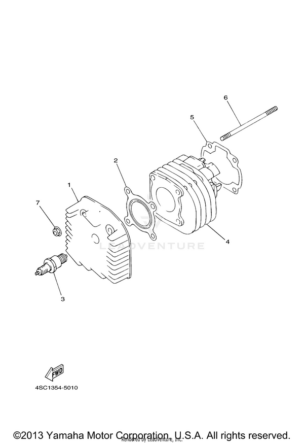 Yamaha parts diagram for 4SC-E1351-10-00 - Ref #5