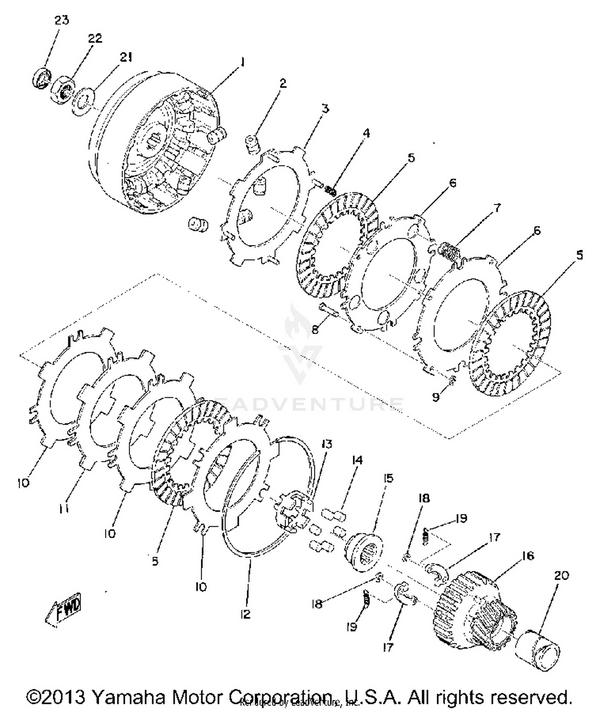 Yamaha parts diagram for 90506-04120-00 - Ref #19