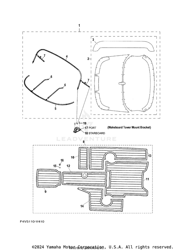 Yamaha parts diagram for F3F-U5920-10-00 - Ref #18