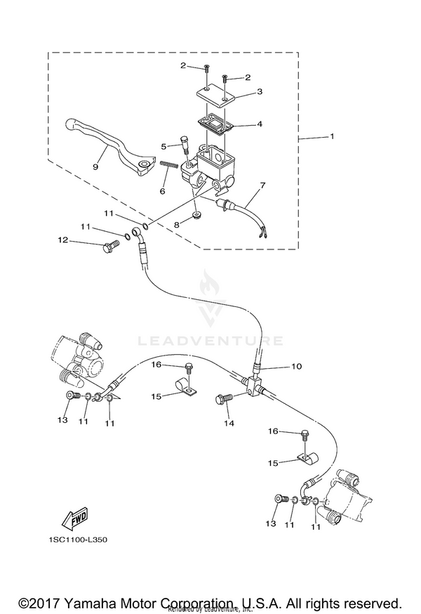 Yamaha parts diagram for 95707-06500-00 - Ref #8