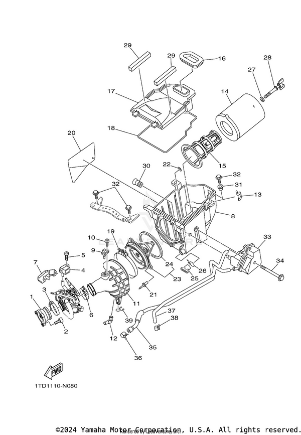 Yamaha parts diagram for 98517-05010-00 - Ref #10