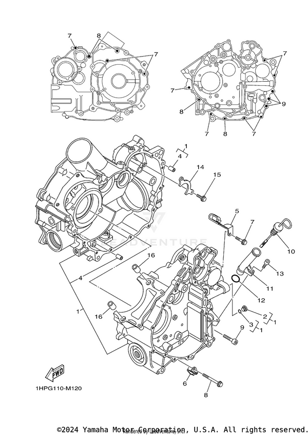 Yamaha parts diagram for 93210-21631-00 - Ref #12