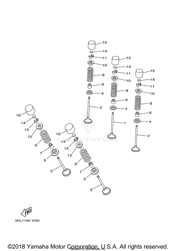 Yamaha parts diagram for 5NL-12112-30-00 - Ref #2