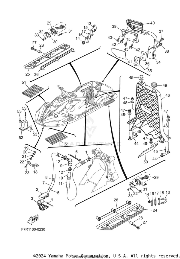 Yamaha parts diagram for F1S-U2280-02-00 - Ref #29