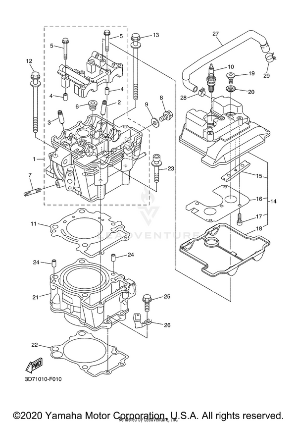 Yamaha parts diagram for 3D7-11181-00-00 - Ref #11