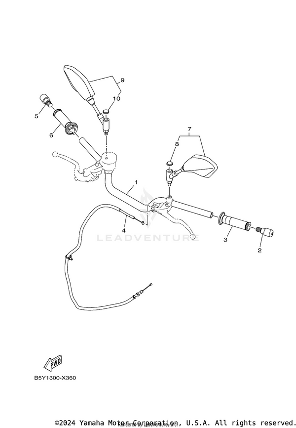 Yamaha parts diagram for 5PS-26133-20-00 - Ref #8
