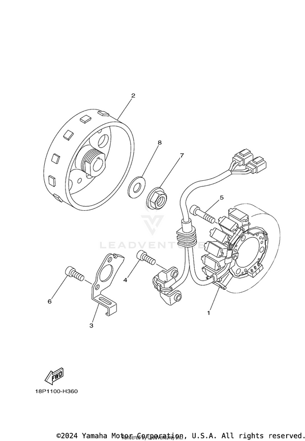 Yamaha parts diagram for 90179-12657-00 - Ref #7