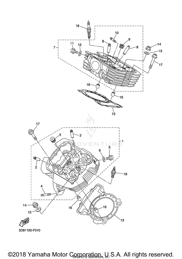 Yamaha parts diagram for LMA-R7A90-00-00 - Ref #18
