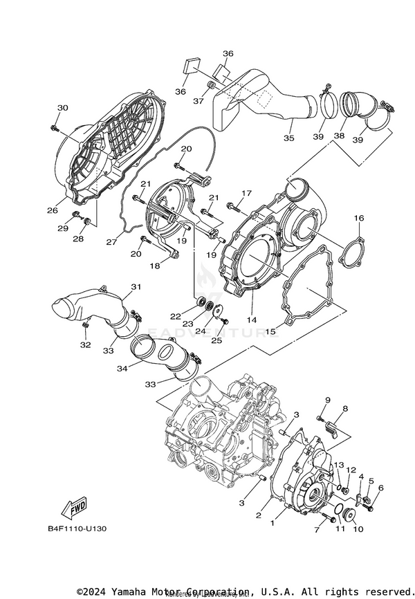 Yamaha parts diagram for 90480-13014-00 - Ref #37