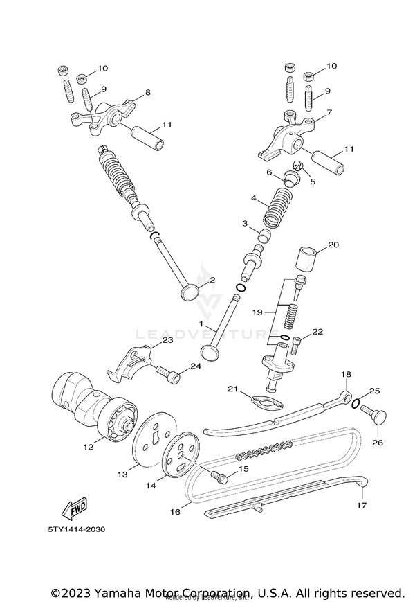 Yamaha parts diagram for 5ML-E2121-00-00 - Ref #2