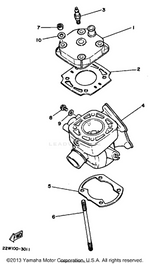 Yamaha parts diagram for 58T-11181-01-00 - Ref #2