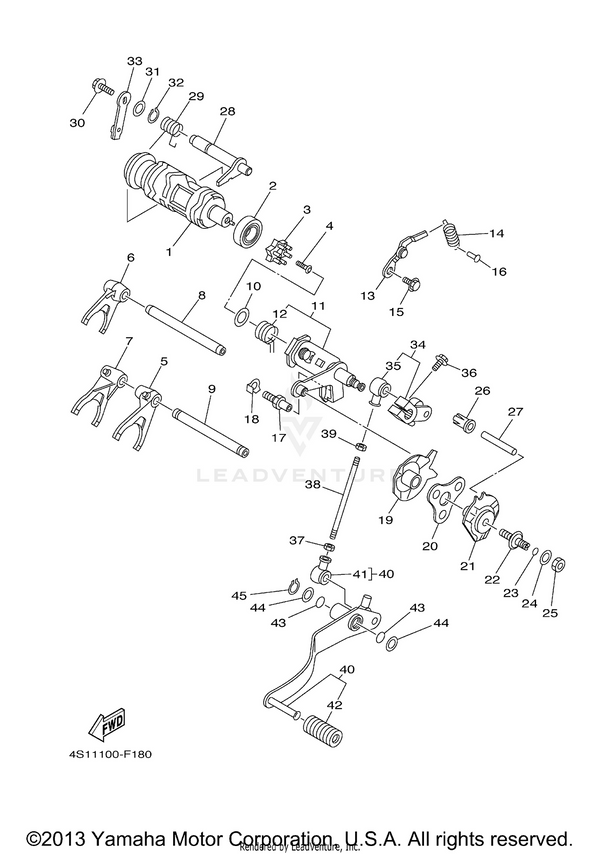 Yamaha parts diagram for 132-18113-01-00 - Ref #42