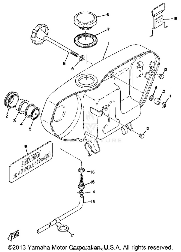 Yamaha parts diagram for 137-21764-00-00 - Ref #3