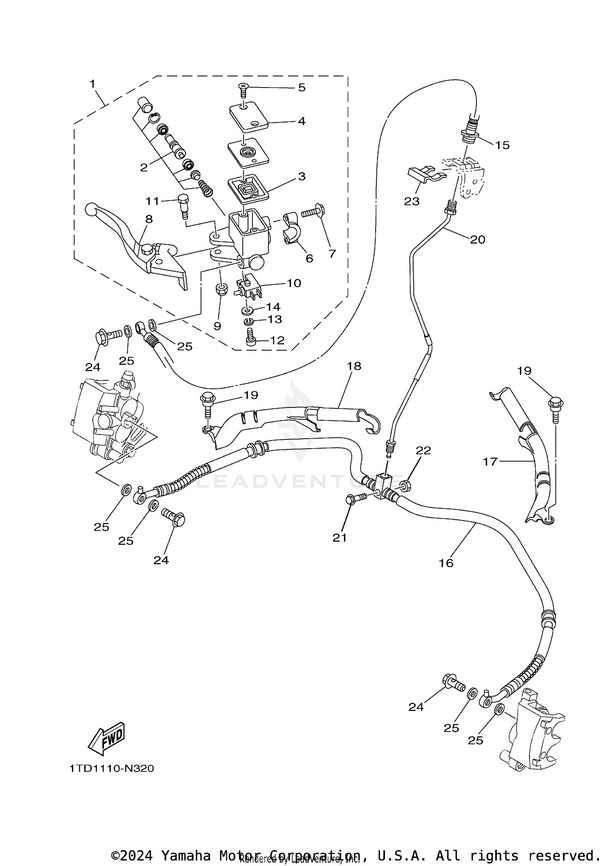 Yamaha parts diagram for 95317-06600-00 - Ref #22