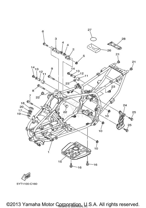 Yamaha parts diagram for 3TJ-82131-00-00 - Ref #27