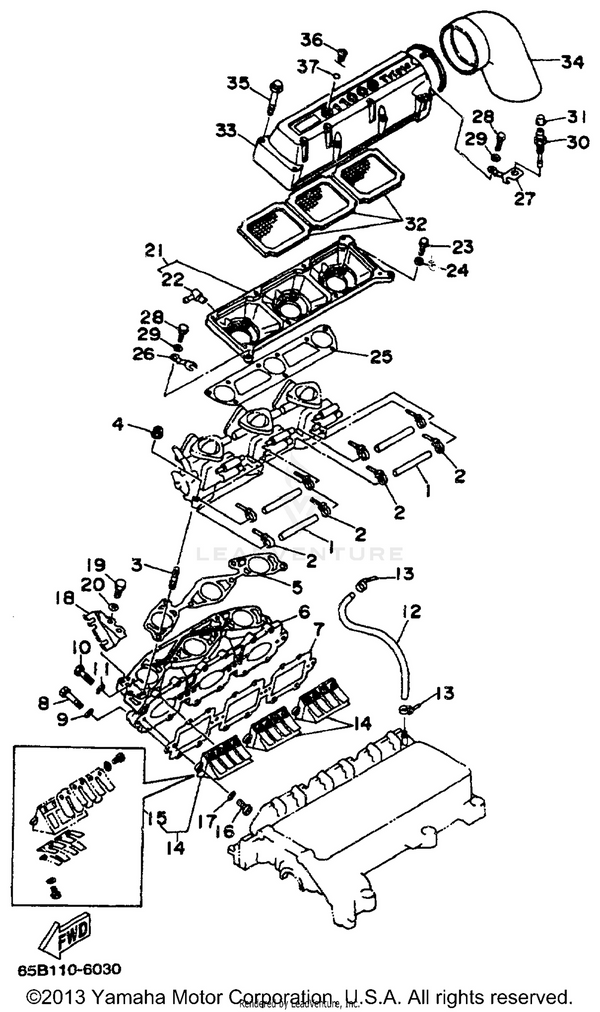 Yamaha parts diagram for 62T-14451-00-00 - Ref #32