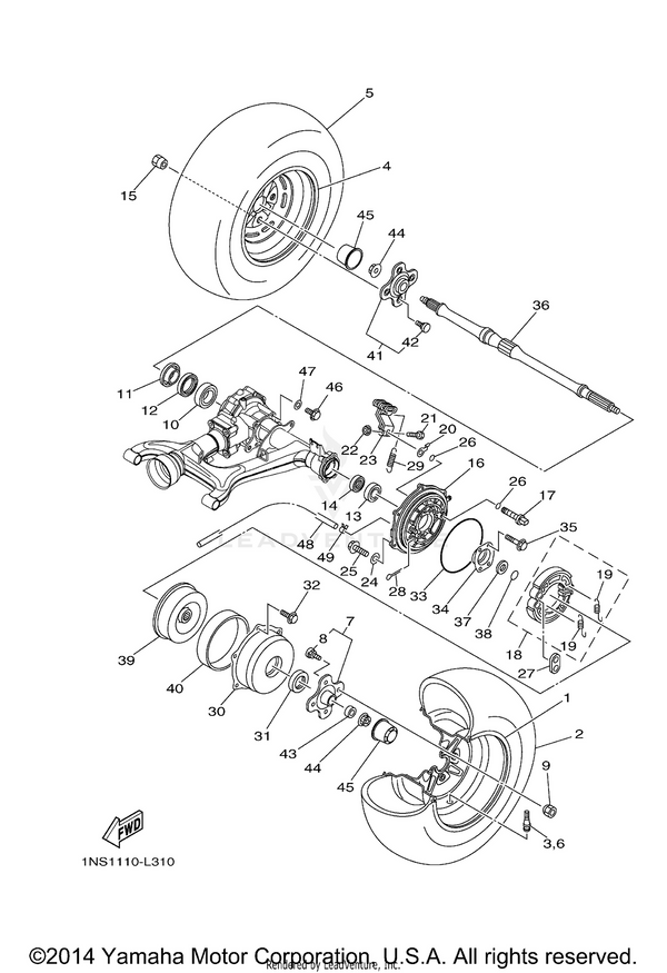 Yamaha parts diagram for 93210-26662-00 - Ref #38