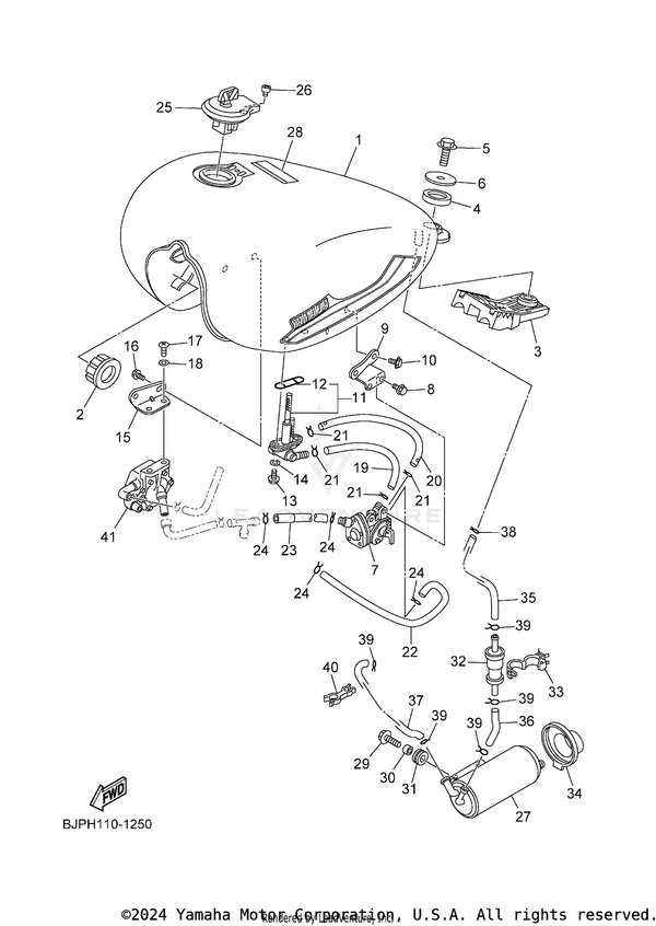 Yamaha parts diagram for 90387-0600V-00 - Ref #30