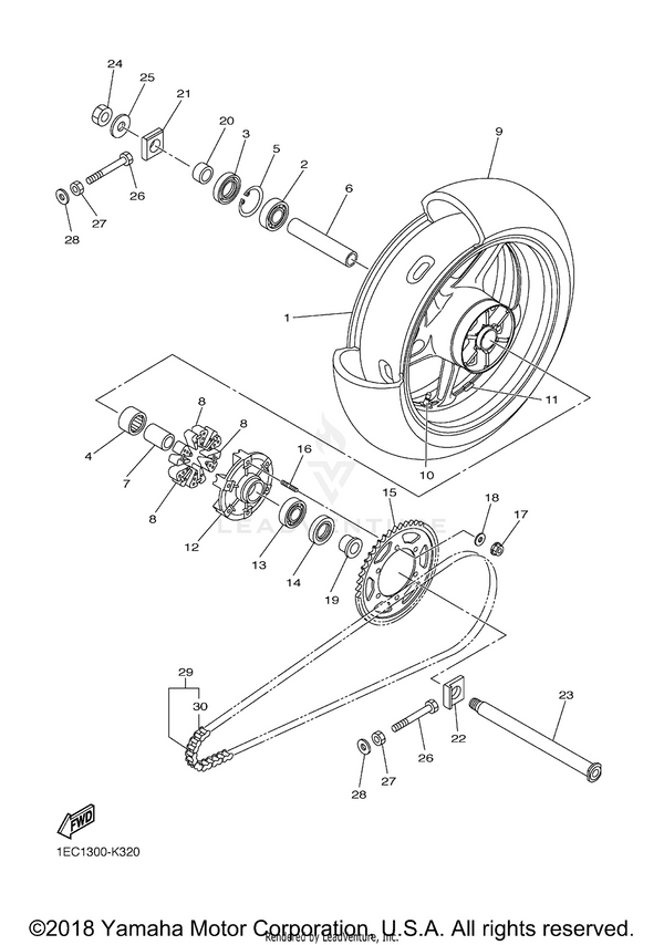 Yamaha parts diagram for 93317-33590-00 - Ref #4