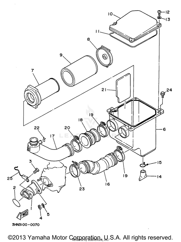Yamaha parts diagram for 3HN-13586-02-00 - Ref #1