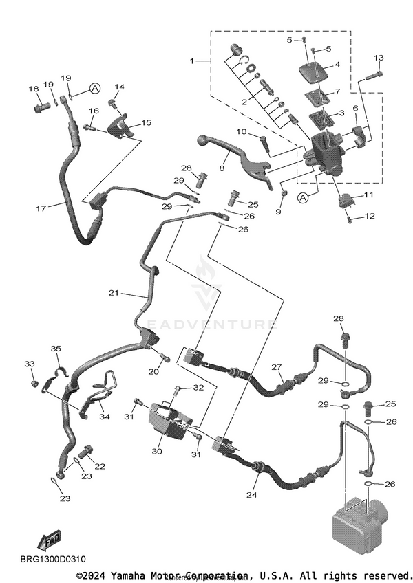 Yamaha parts diagram for 1WD-H3922-00-00 - Ref #8