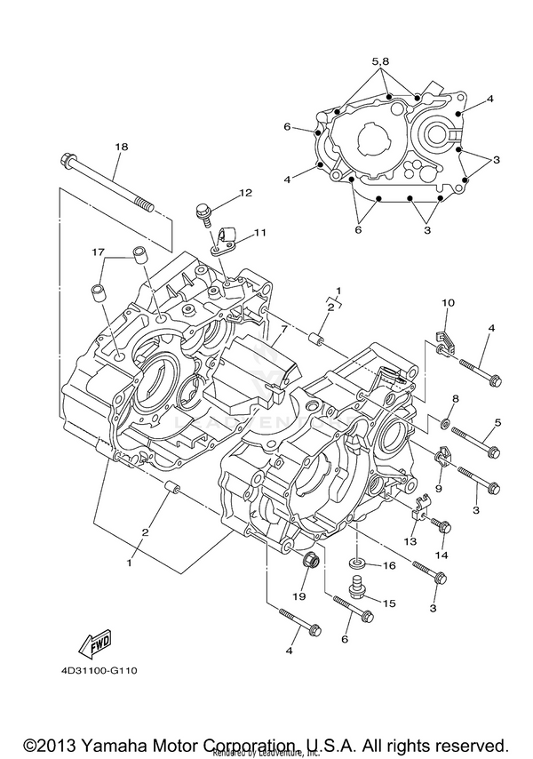 Yamaha parts diagram for 90430-12213-00 - Ref #16
