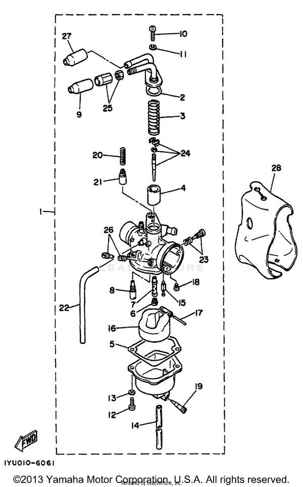Yamaha parts diagram for 14T-14392-01-00 - Ref #15