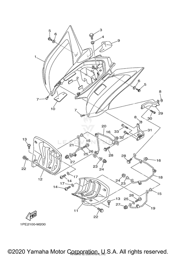 Yamaha parts diagram for 95817-08020-00 - Ref #26