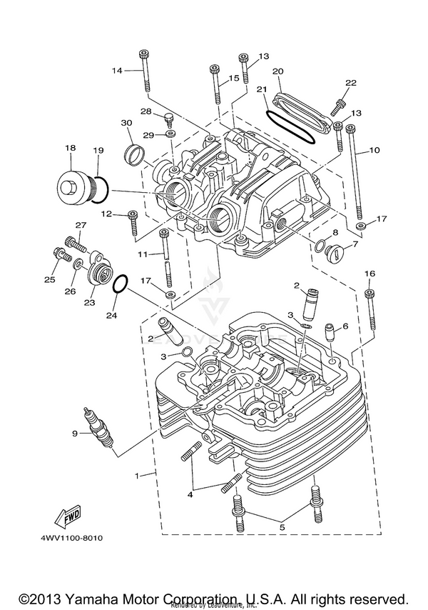 Yamaha parts diagram for 93210-62446-00 - Ref #21