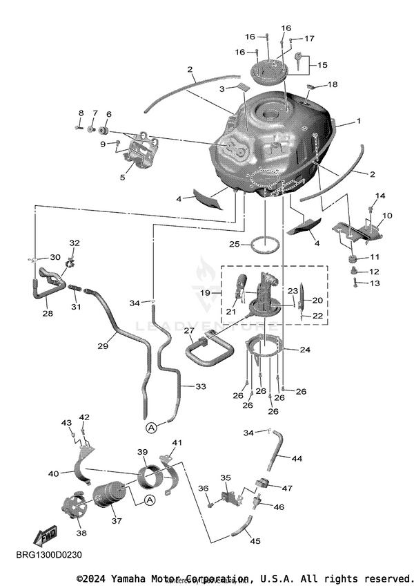 Yamaha parts diagram for BS7-H5752-00-00 - Ref #21