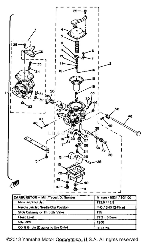 Yamaha parts diagram for 447-14926-00-00