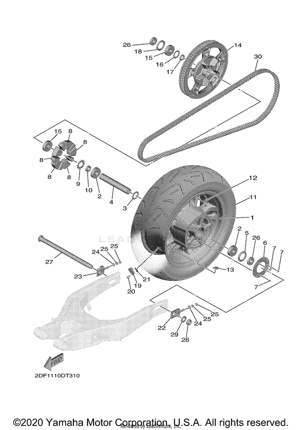 Yamaha parts diagram for 93900-00025-00 - Ref #12