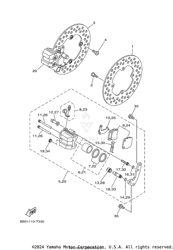 Yamaha parts diagram for 3GD-W0045-01-00 - Ref #9