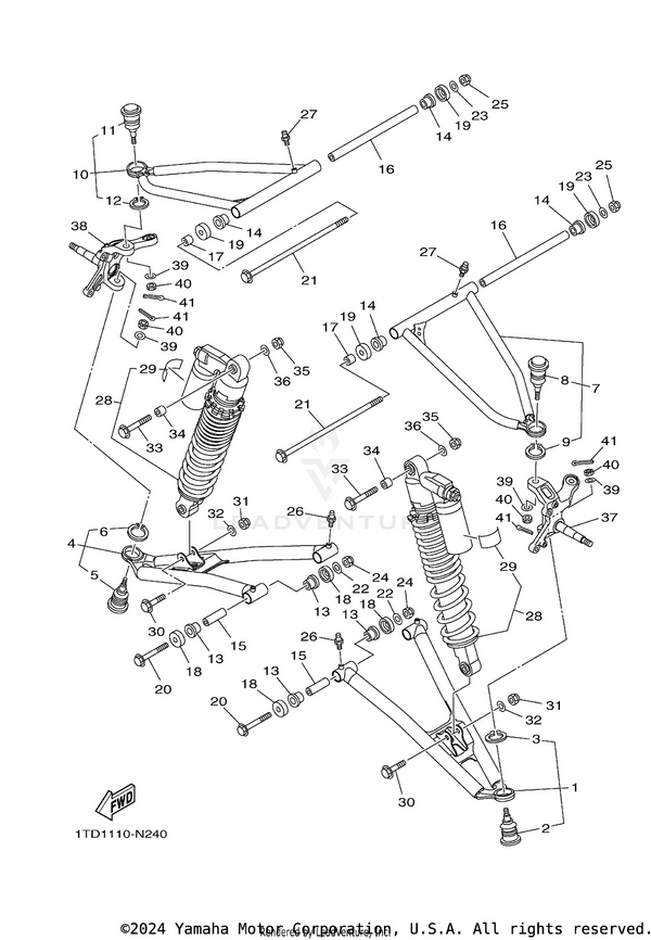 Yamaha parts diagram for 1TD-F3540-00-00 - Ref #7