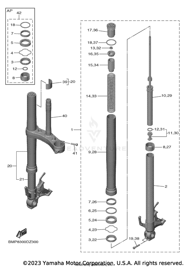 Yamaha parts diagram for B3L-W003B-00-00 - Ref #42